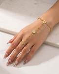 Floral Bloom Ring-Bracelet