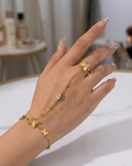 Golden Mariposa Ring-Bracelet